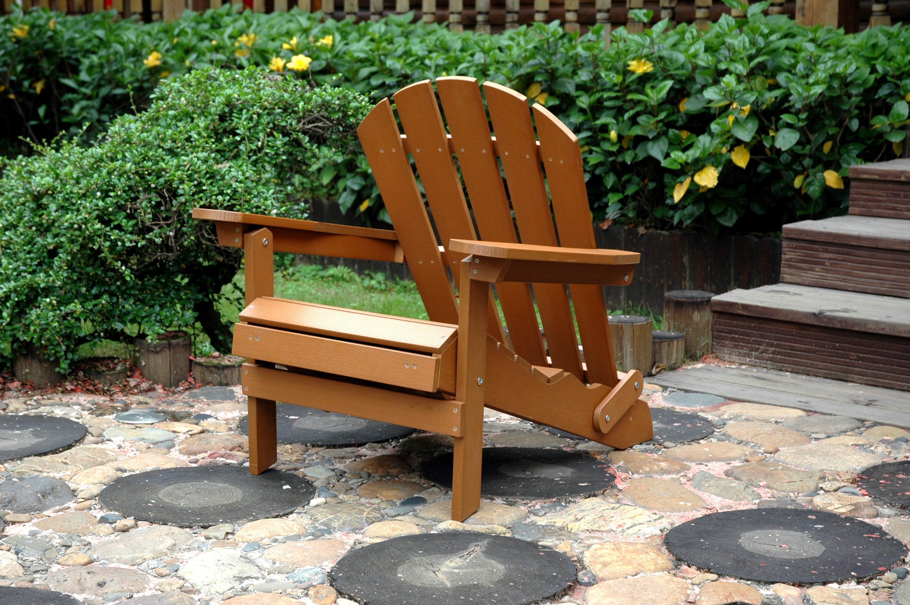 Faux Wood Folding Adirondack Chair With Pull Out Ottoman   ADC0111100910 2.JPG