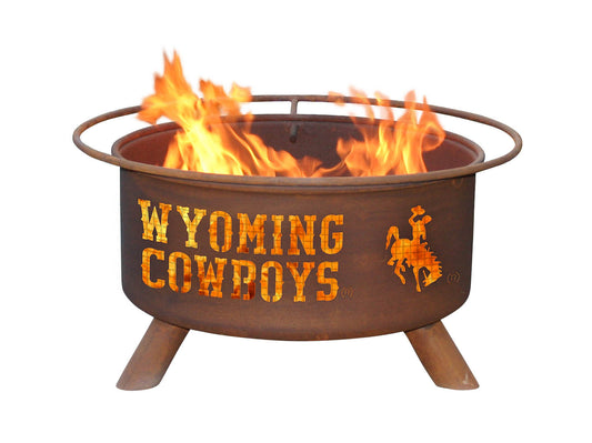 Collegiate Wyoming Logo Fire Pit, Fireplace - Yardify.com